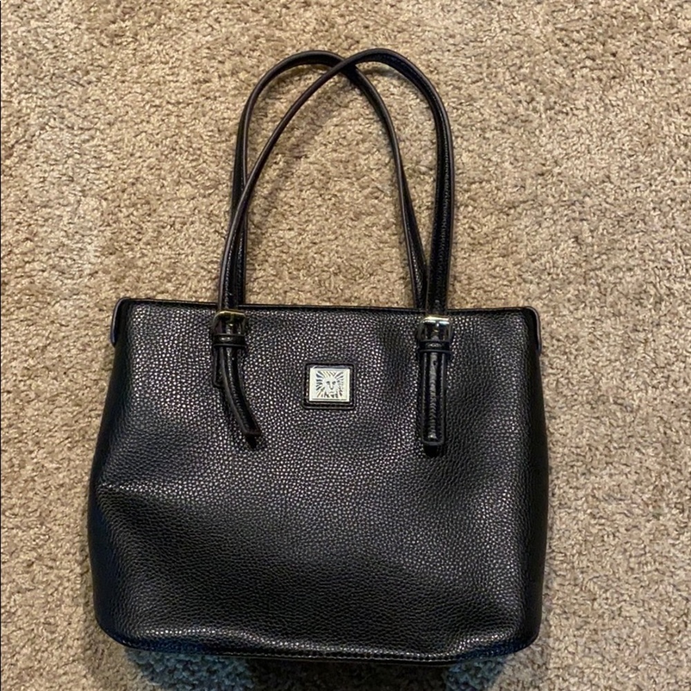 Ann Klein black shoulder purse